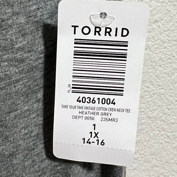 Torrid Take Your Time Vintage Cotton Crew Neck Tee NWT - Picture 7 of 7
